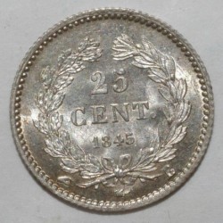 25 CENTIMES 1845 B - LOUIS PHILIPPE 1er - SUPERBE à FLEUR DE COIN