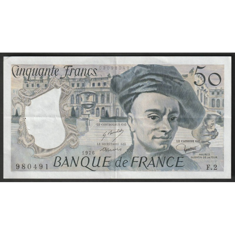 FRANKREICH - PICK 152 - 50 FRANCS QUENTIN DE LA TOUR - 1976 - F.2