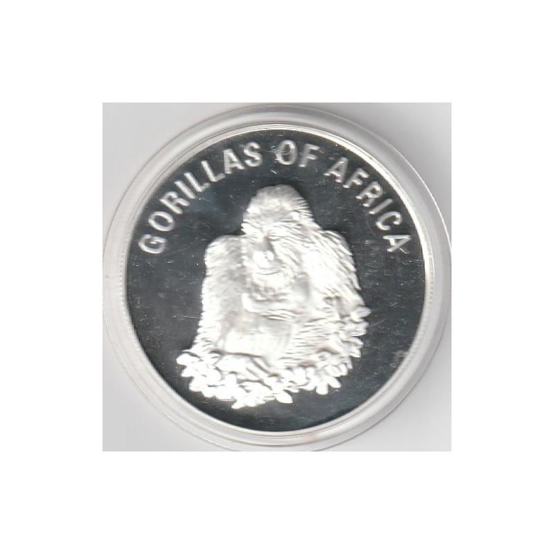 OUGANDA - KM 101 - 1.000 SHILLING 2003 - GORILLE - PLAQUÉ ARGENT