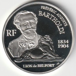 FRANCE - PARIS COIN - 1.5 EURO 2004 - FRÉDériC AUGUSTE BARTHOLDI (1834-1904) - LION OF BELFORT - STATUE OF LIBERTY