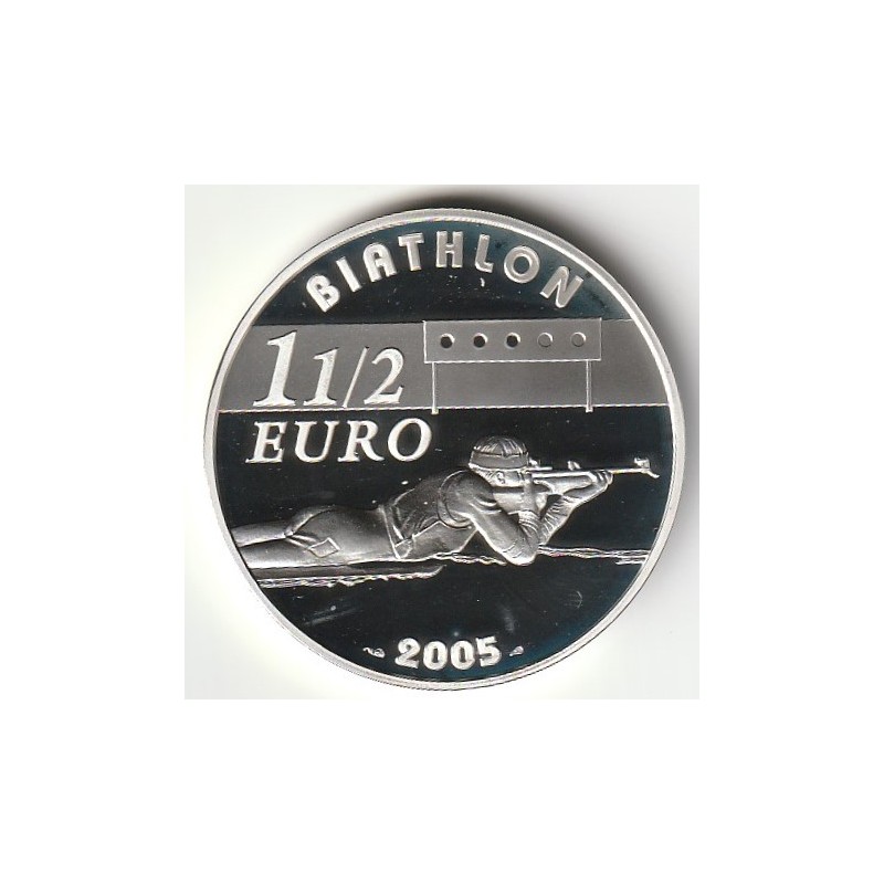 FRANCE - PARIS COIN - 1.5 EURO 2005 - BIATHLON