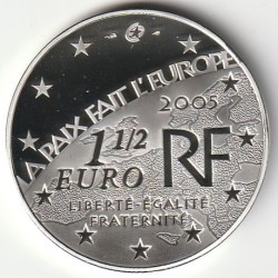 FRANKREICH - PARIS-MÜNZE - 1,5 EURO 2005 - 60 JAHRE ENDE DES ZWEITEN WELTKRIEGES 1939-1945