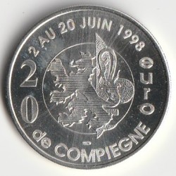 FRANCE - 60200 - COMPIEGNE - EUROS DES CITIES - 20 EURO 1998 - JUNE 2 TO 20 - CITY HALL