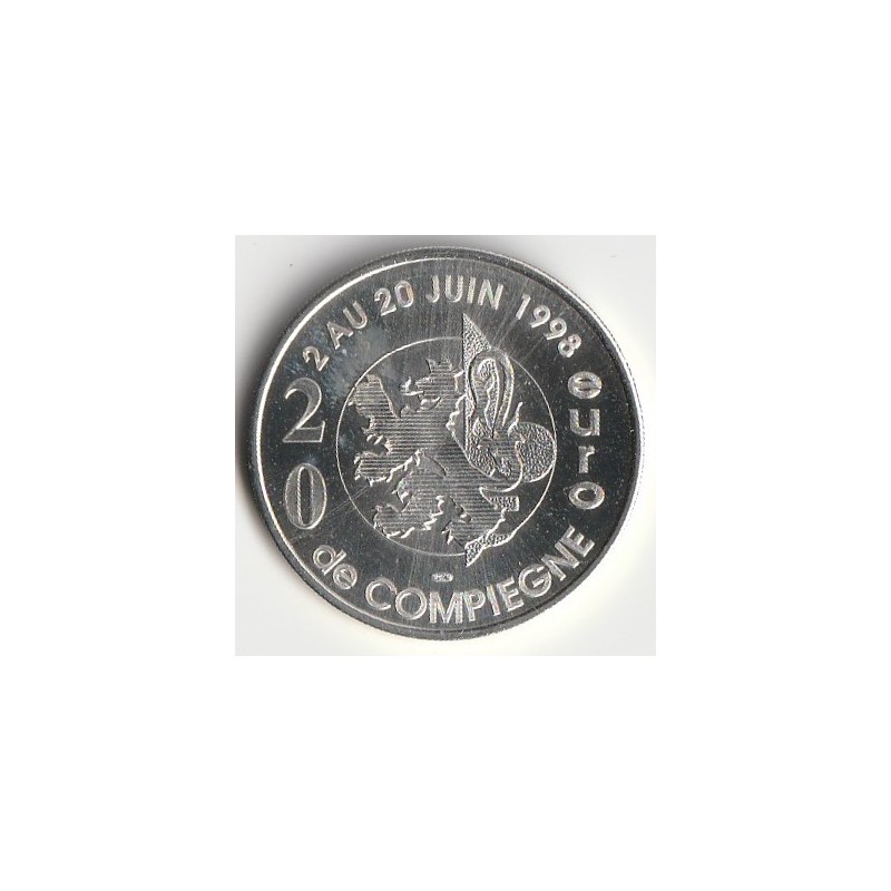 FRANCE - 60200 - COMPIEGNE - EUROS DES CITIES - 20 EURO 1998 - JUNE 2 TO 20 - CITY HALL