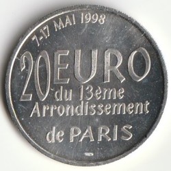 75113 - PARIS - EUROS DES VILLES - 20 EURO 1998 - 7 AU 17 MAI