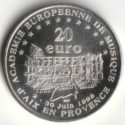 FRANCE - 13100 - AIX-EN-PROVENCE - EUROS DES CITIES - 20 EURO 1998 - JUNE 2 TO 30 - EUROPEAN ACADEMY OF MUSIC