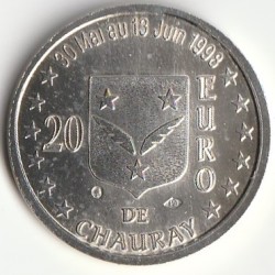 79180 - CHAURAY - EUROS DES VILLES - 20 EURO 1998 - 30 MAI AU 13 JUIN