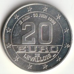 FRANCE - 92300 - LEVALLOIS - EUROS OF CITIES - 20 EURO 1998 - JUNE 12 TO 30