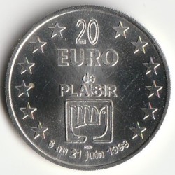 FRANCE - 78370 - PLAISIR - CITY EUROS - 20 EURO 1998 - JUNE 6 TO 21 - CITY HALL