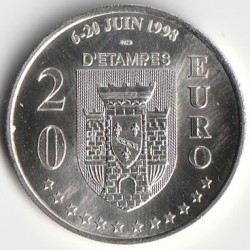 FRANCE - 91150 - ETAMPE - EUROS OF CITIES - 20 EURO 1998 - JUNE 6 TO 20