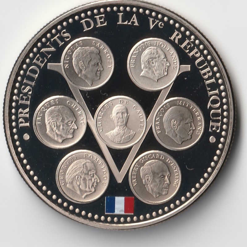 FRANCE - MÉDAILLE - ELYSEE - LES PRESIDENTS DE LA VEME REPUBLIQUE - 2012