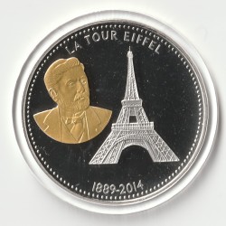 FRANCE - MEDAL - THE JEWELS OF PARIS - THE EIFFEL TOWER - GUSTAVE EIFFEL - 1889-2014