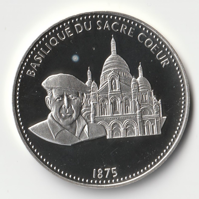 FRANCE - MÉDAILLE - LES JOYAUX DE PARIS - BASILIQUE DU SACRÉ COEUR - PABLO PICASSO - 1875