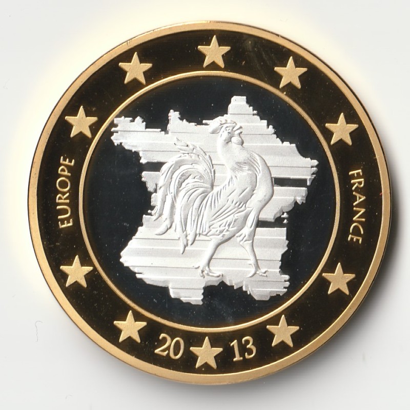 FRANCE - MEDAILLE - 5 EURO 2013 - ESSAI - COQ