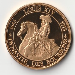 FRANCE - MÉDAILLE - COLLECTION ROIS ET REINES DE FRANCE - LOUIS XIV - DYNASTIE DES BOURBONS