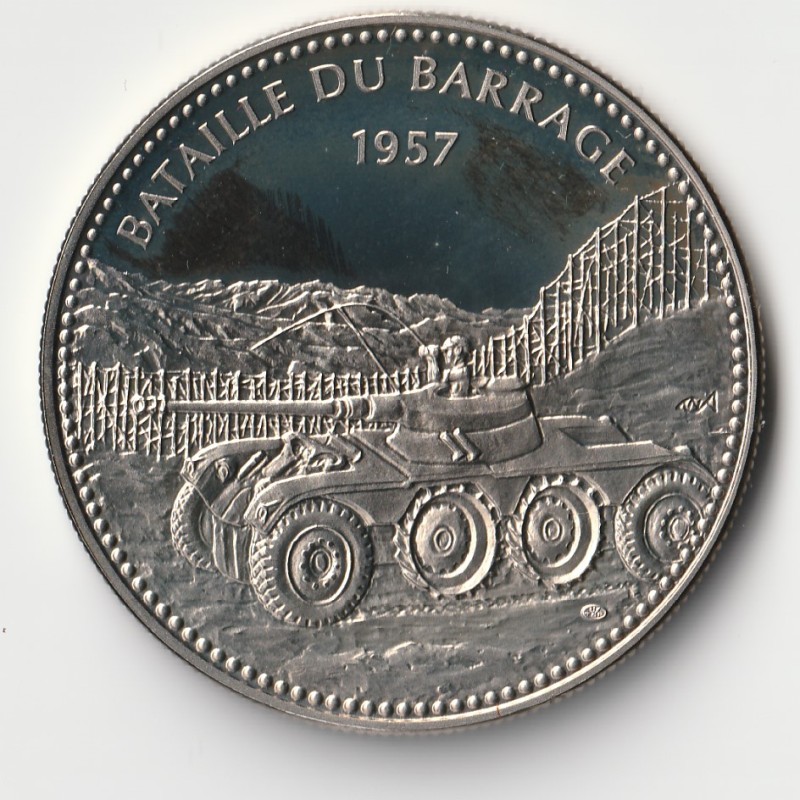 MÉDAILLE - BATAILLE DU BARRAGE - 1957 - ALGER - ORAN - CONSTANTINE - SAHARA