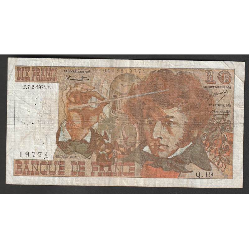 FRANCE - PICK 150 - 10 FRANCS BERLIOZ - 07/02/1974 - Q.19