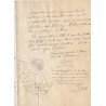 OLD DOCUMENT - YEAR 1807 - NAPOLEONIAN PERIOD