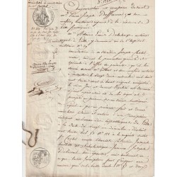 OLD DOCUMENT - MAY 3, 1816 - FRENCH EMPIRE