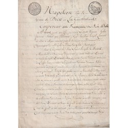 OLD DOCUMENT - YEAR 1807 - NAPOLEONIAN PERIOD