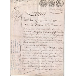 ANCIEN DOCUMENT - ACTE NOTARIAL - VENTE DE MAISON - ANNÉE 1821 - RÉDIGÉ PENDANT LE REGNE DE LOUIS XVIII