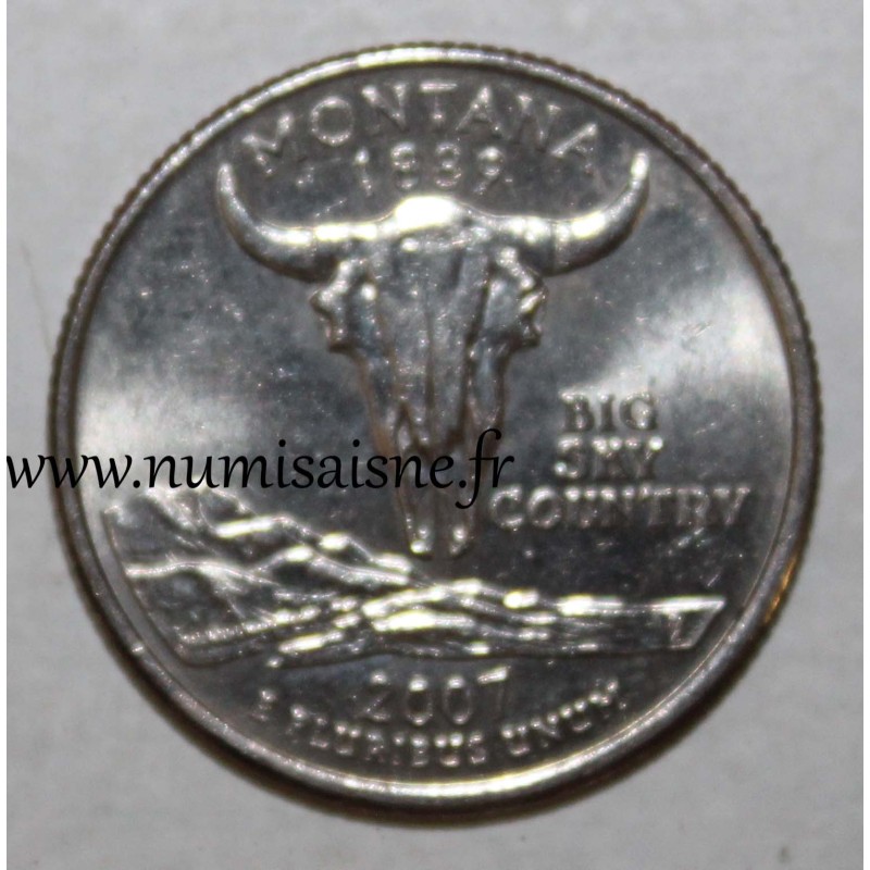 ETATS UNIS - KM 396 - 1/4 DOLLAR 2007 P - Philadelphie - MONTANA