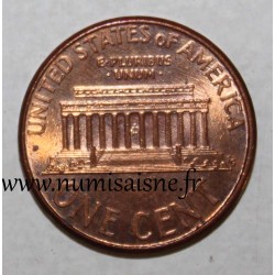 ÉTATS UNIS - KM 201 b - 1 CENT 2001 - Philadelphie - Lincoln - Memorial