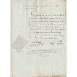 OLD DOCUMENT - VENDEMIAIRE - AN XIV - WRITTEN DURING THE FRENCH REVOLUTION