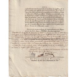 ANCIEN DOCUMENT - ANNÉE 1790 - RÉDIGÉ PENDANT LE REGNE DE LOUIS XVI