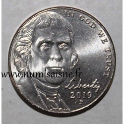 UNITED STATES - KM 381 - 5 CENTS 2019 P - Philadelphie - Thomas Jefferson