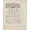 ANCIEN DOCUMENT - LOI DU 8 SEPTEMBRE 1792 - AIDE AUX INCENDIÉS ET CRÉATION D'UN CORPS DE TROUPES LÉGERES