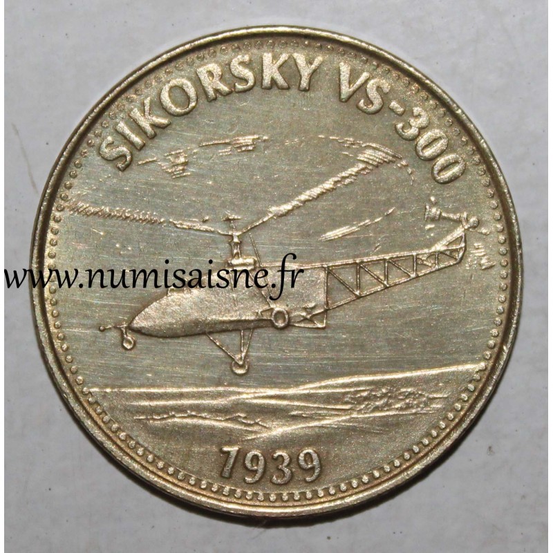 MÉDAILLE - Sikorsky VS 300 - 1939 - Shell 1969