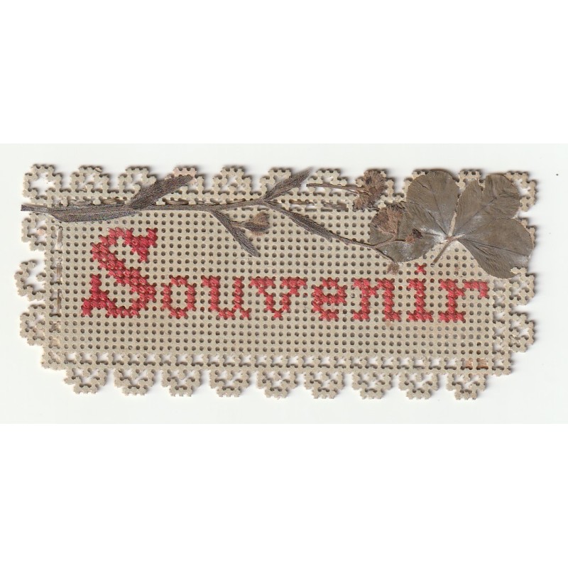 IMAGE SOUVENIR - TREFLE A 4 FEUILLES - DENTELLE