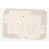 CARTE - IMAGE EN RELIEF - FLEURS - DENTELLE