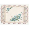 CARD - RELIEF IMAGE - FLOWERS - LACE