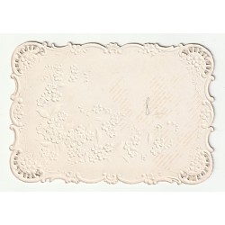 CARD - RELIEF IMAGE - FLOWERS - LACE