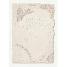 CARD - RELIEF IMAGE - FLOWERS - LACE