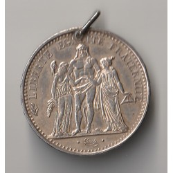 SILVER PENDANT - 10 FRANCS...