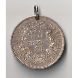 SILVER PENDANT - 10 FRANCS HERCULES 1968