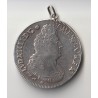 SILVER PENDANT - LOUIS XIV - ECU AUX 8 L - 1704 - TROYES - 27.18 g - 50 cm