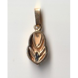 18 CARAT GOLD PENDANT DECORATED WITH A SAPPHIRE 3 x 2 MM AND GLOSSY - Ref 094067