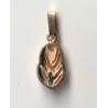 18 CARAT GOLD PENDANT DECORATED WITH A SAPPHIRE 3 x 2 MM AND GLOSSY - Ref 094067