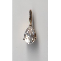 18 CARAT GOLD PENDANT "WATER DROP" ADORNED WITH AN 8 MM ZIRCONIUM - Ref 095346