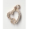 9 CARAT GOLD "HEART" PENDANT ADORNED WITH ZIRCONIUM OXIDES - Ref 094549