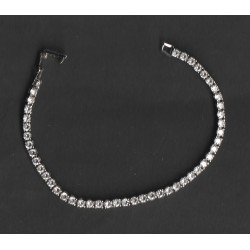 BRACELET EN ARGENT - ORNÉ D'OXYES DE ZYRCONIUM - 8.48 G. - 0/95331