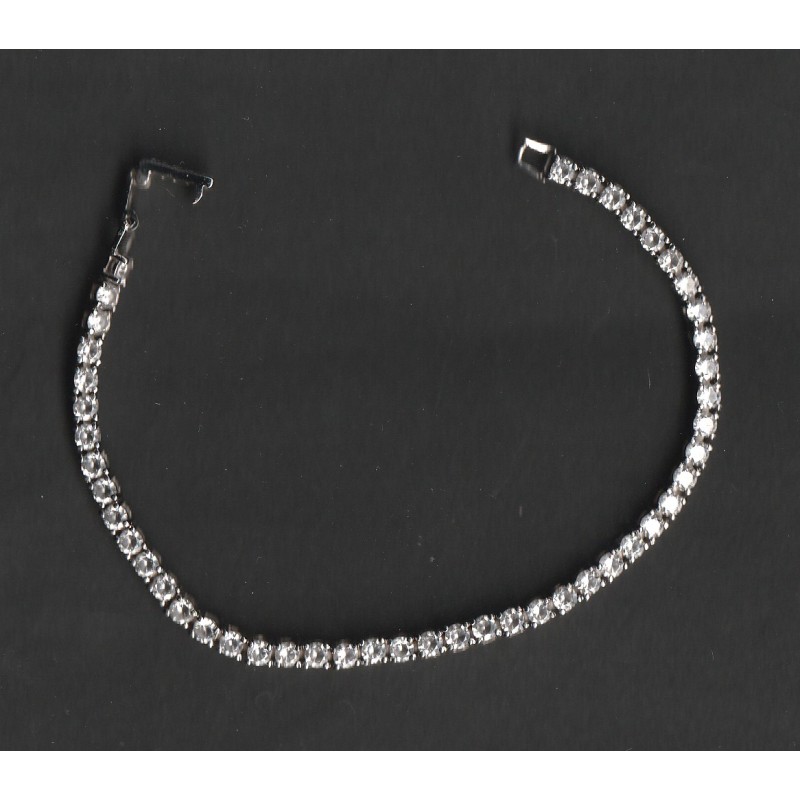 BRACELET EN ARGENT - ORNÉ D'OXYES DE ZYRCONIUM - 8.48 G. - 0/95331