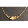 CHOKER - YELLOW GOLD - 18 CARATS - 3 SAPPHIRE