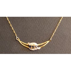 CHOKER - GELBGOLD - 18 KARAT - 3 SAPHIR