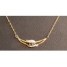 CHOKER - YELLOW GOLD - 18 CARATS - 3 SAPPHIRE