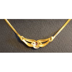 CHOKER - GELBGOLD - 18 KARAT - 3 RUBINE